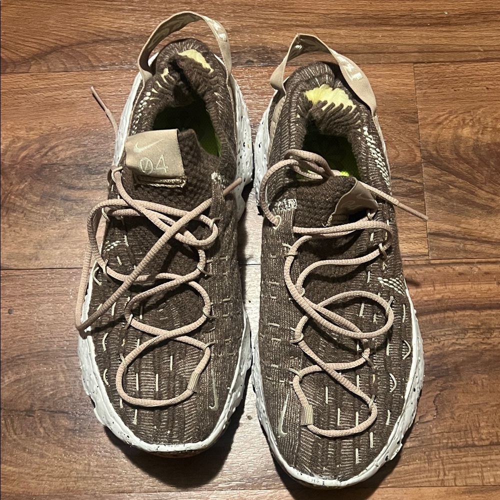Nike Brown and Neon Green Space Hippies 04